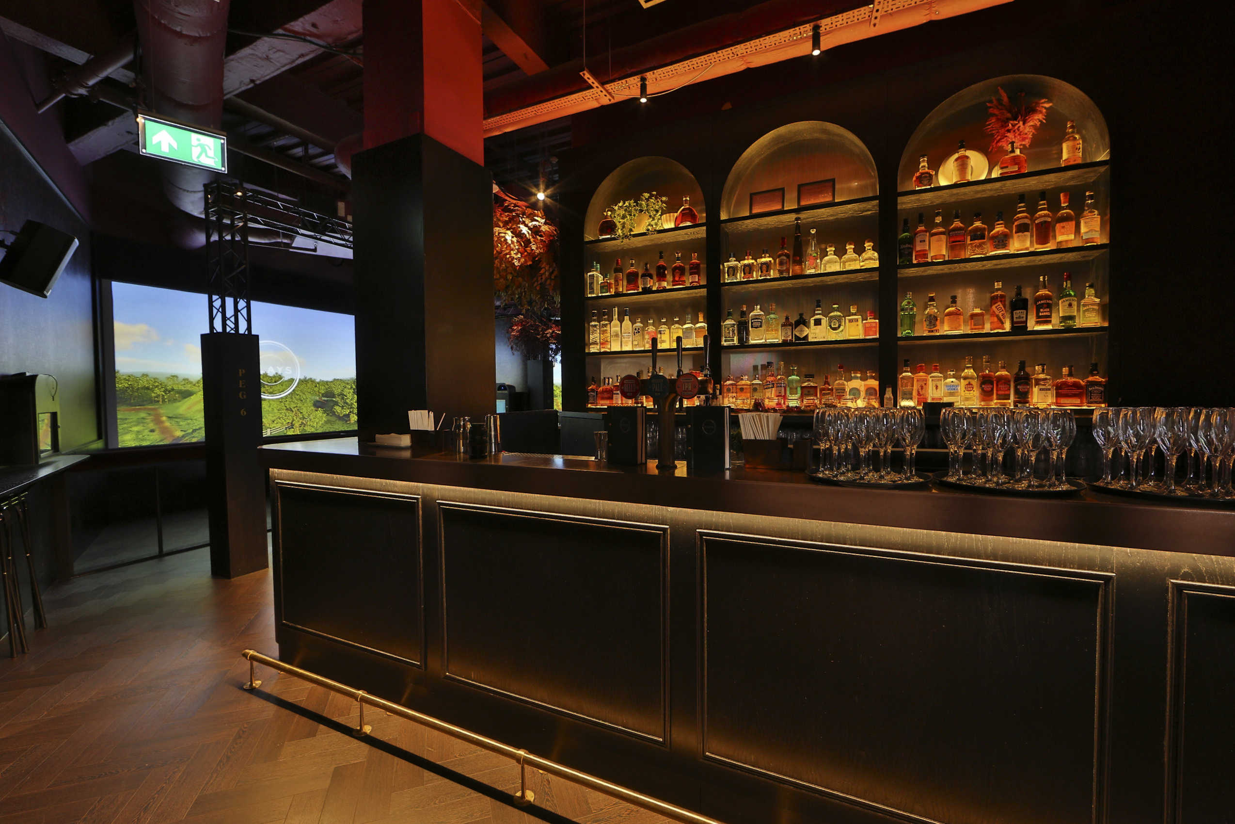 Sleek bar setup at Clays Venue, ideal for networking events and cocktail receptions. - Banner