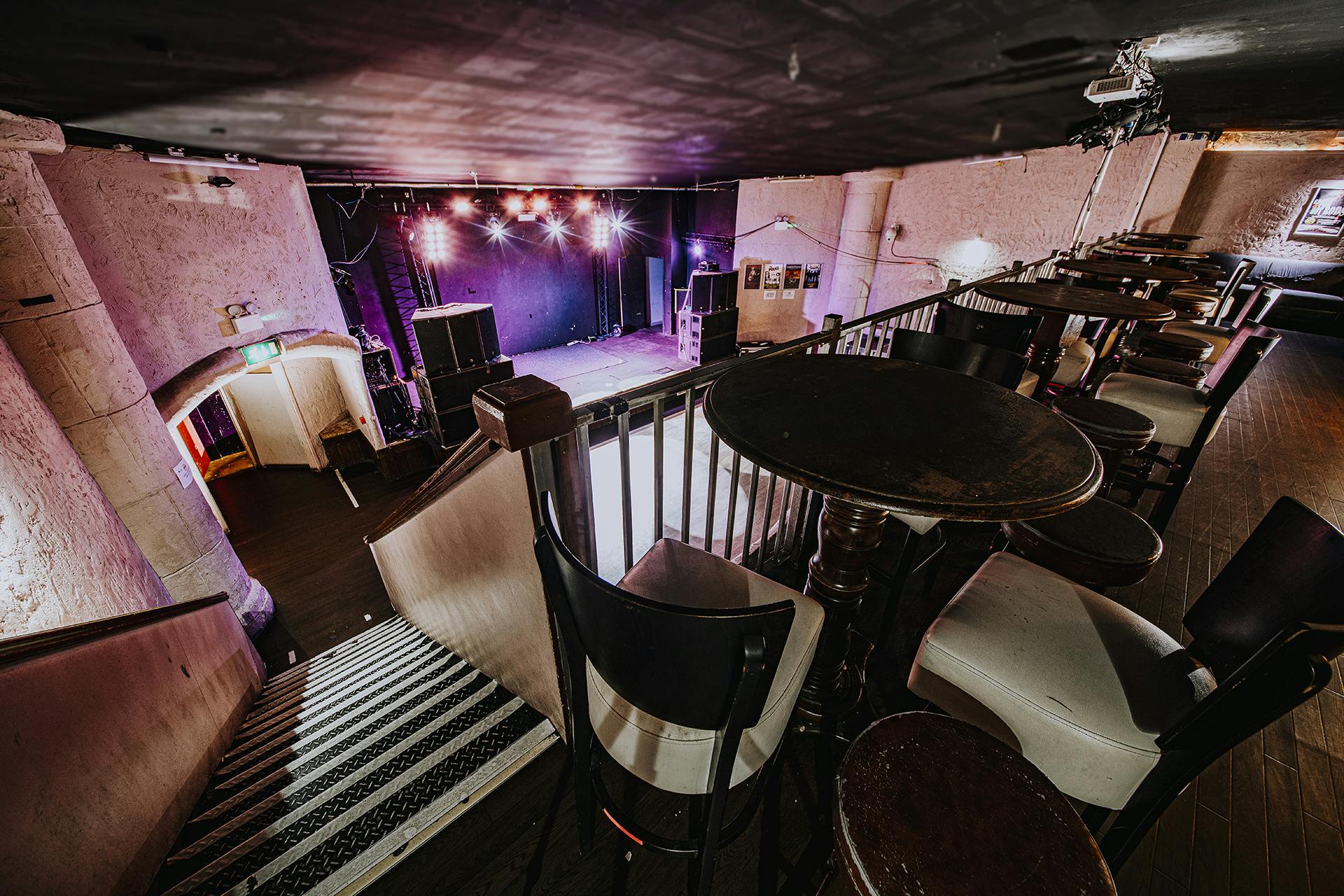 Main room at The Globe Cardiff, versatile event space for live performances and corporate events.