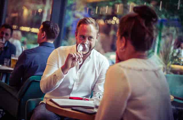 Dynamic networking event at Vagabond Shoreditch with stylish decor and intimate atmosphere.