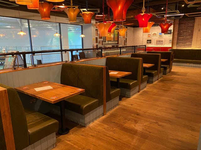 Cozy dining space at LDN Craft bar, ideal for casual meetings and events.