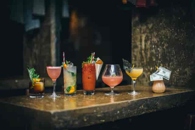 Vibrant cocktails at Jinjuu Event Space, perfect for networking and celebrations.