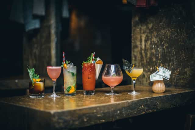 Vibrant cocktails at Jinjuu Event Space, perfect for networking and celebrations.