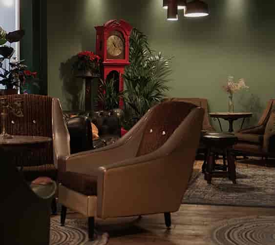 Cozy lounge at The Snug, perfect for networking events and informal meetings.