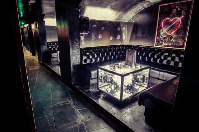 Stylish lounge at The Cocktail Club Mansion House for private events and networking.