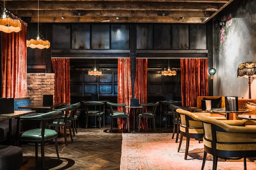 Stylish lounge in East London, ideal for intimate meetings and private events.