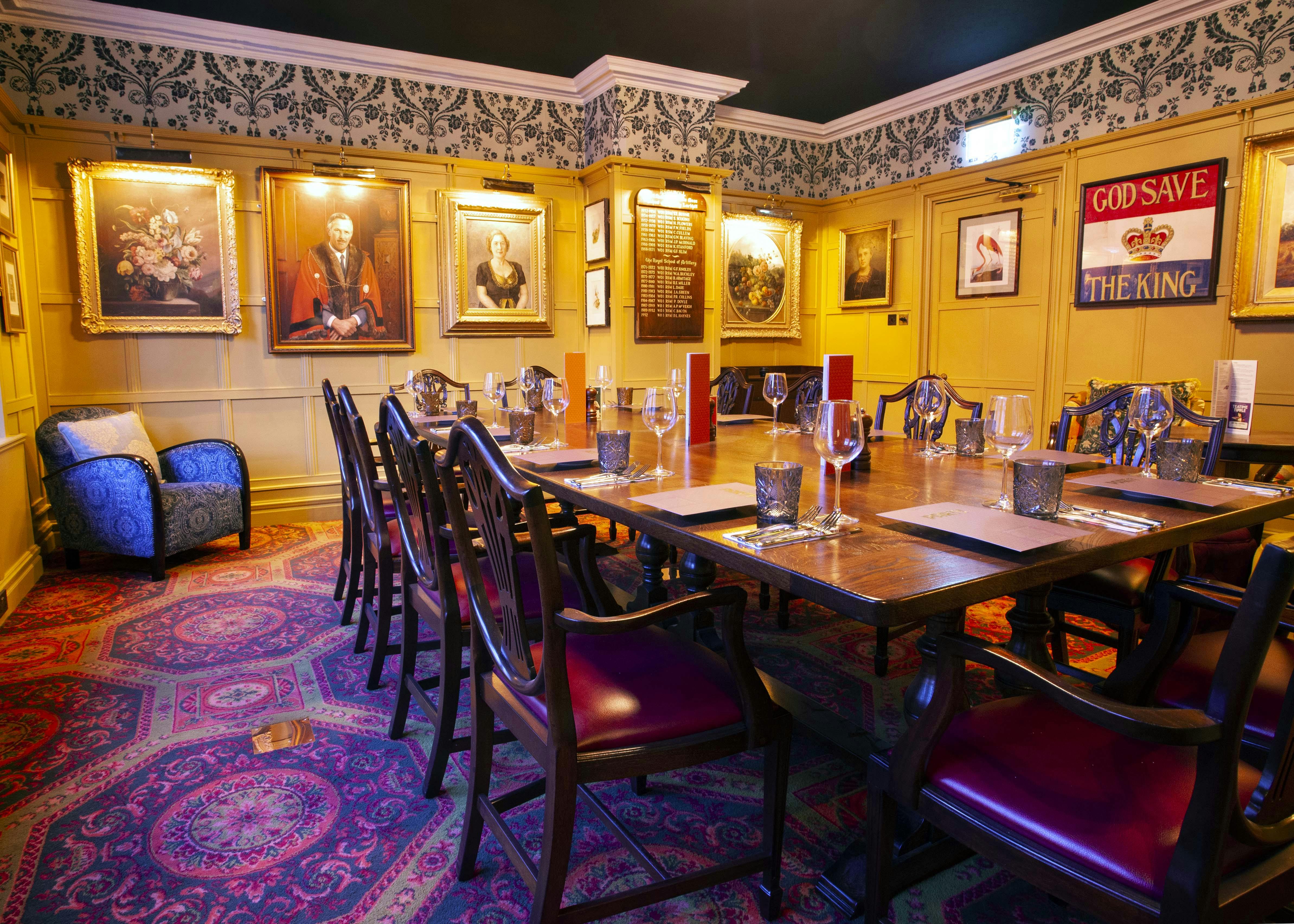 Sophisticated meeting room at The Byron, Cosy Club Nottingham, ideal for executive gatherings.