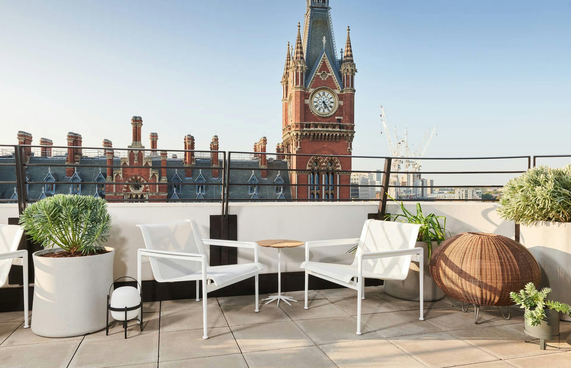 Stylish rooftop terrace at The Standard, London, perfect for intimate events and networking.