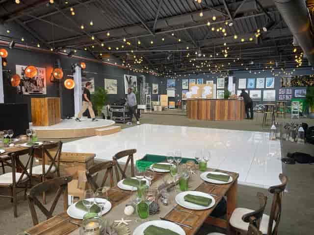 Elegant event space at The Engine Rooms, perfect for gatherings and exhibitions.