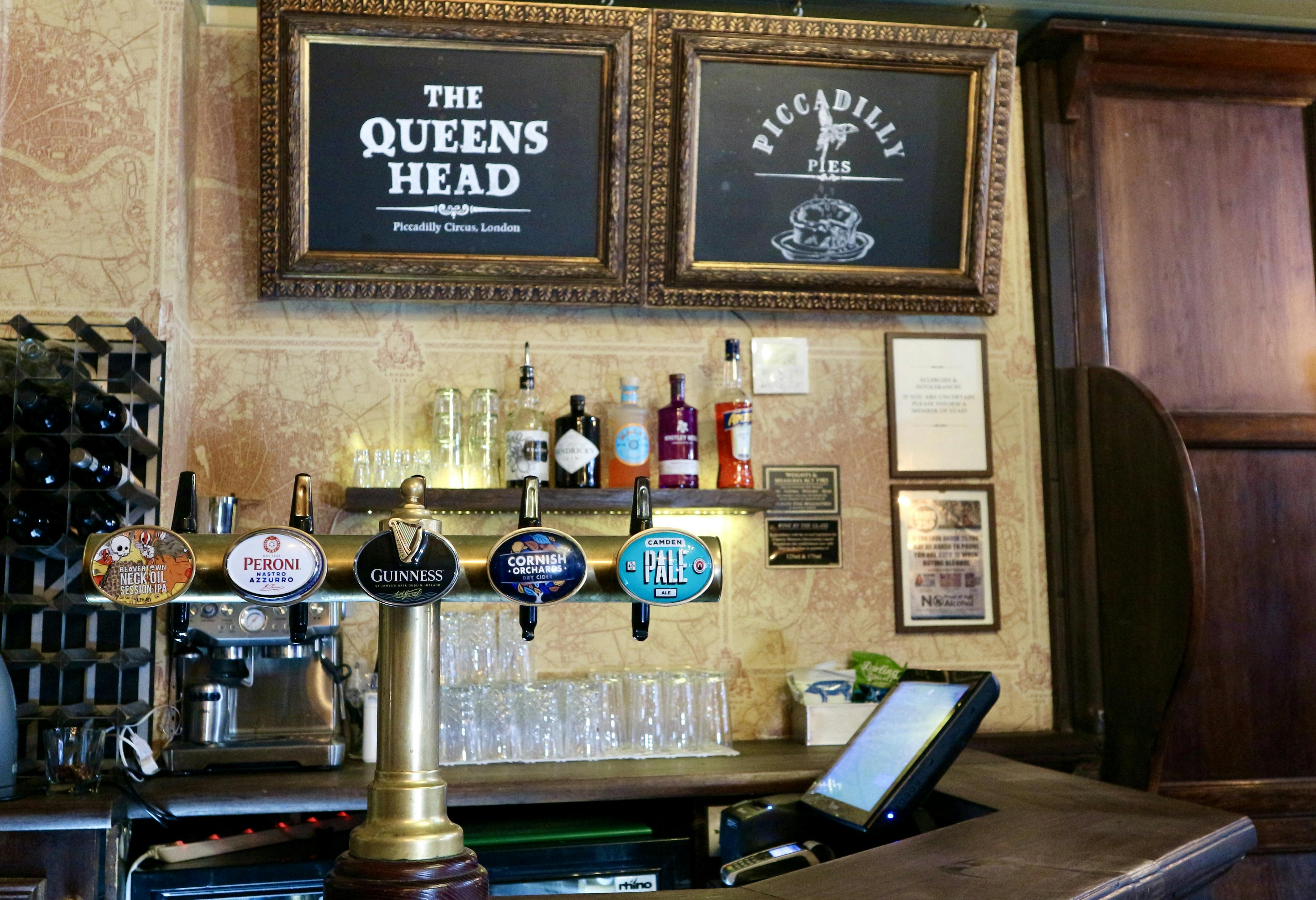 Function Room at The Queens Head bar, elegant decor for networking events and gatherings.