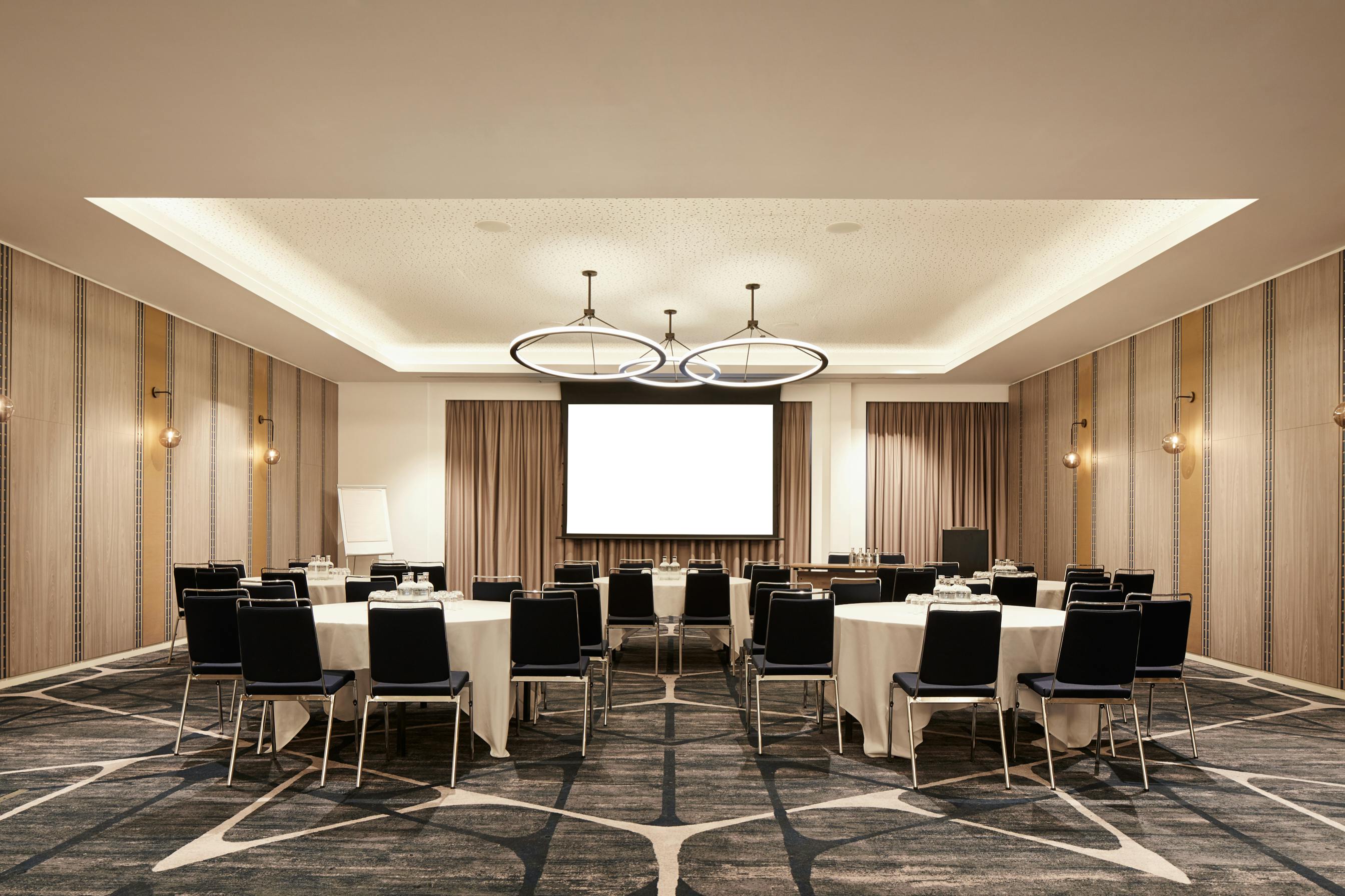 Waterhouse Room at Hyatt Regency Manchester, modern meeting space for conferences and workshops.