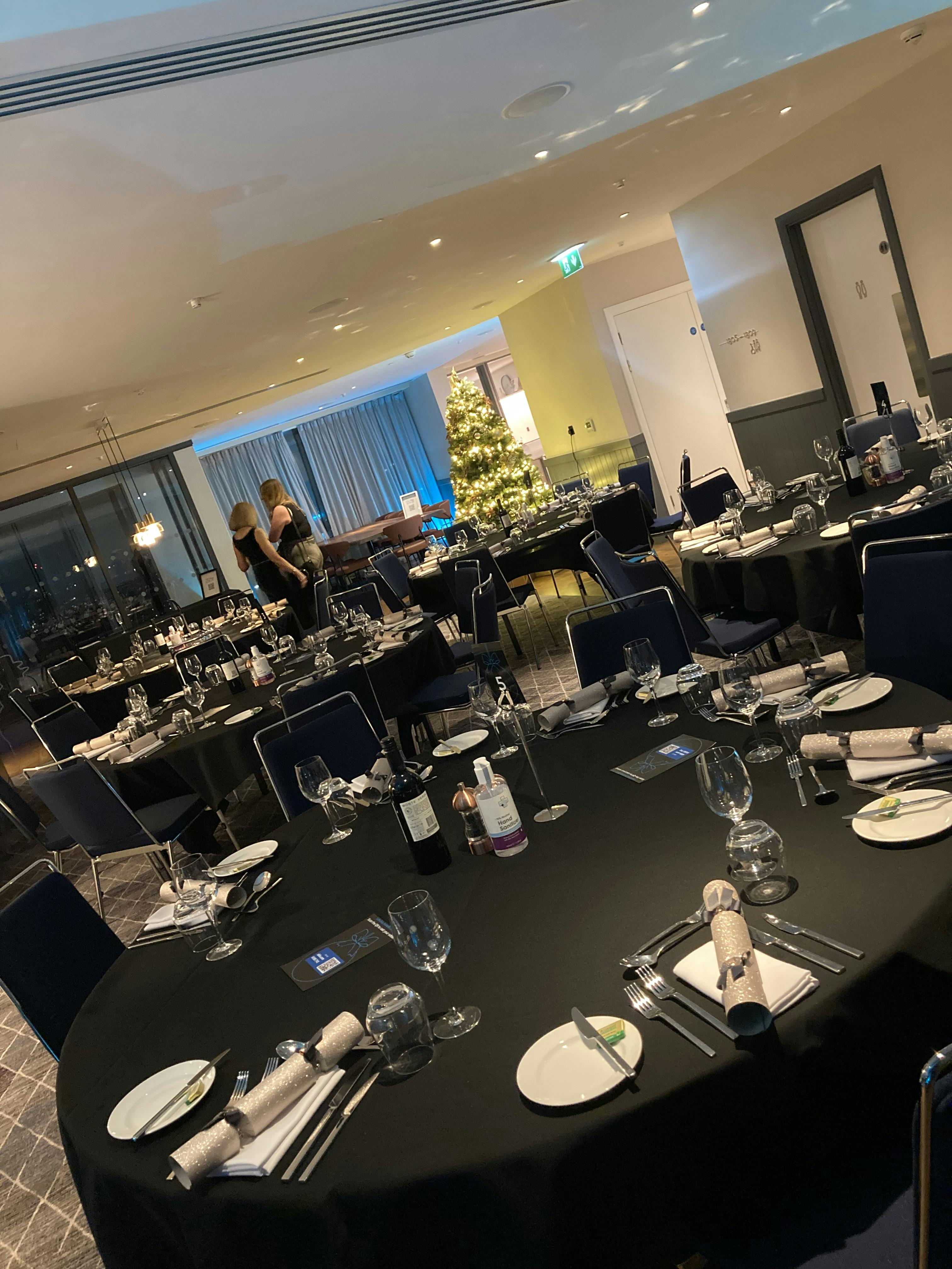 Elegant 18th Floor Lounge at Hyatt Regency Manchester, perfect for formal dinners and galas.