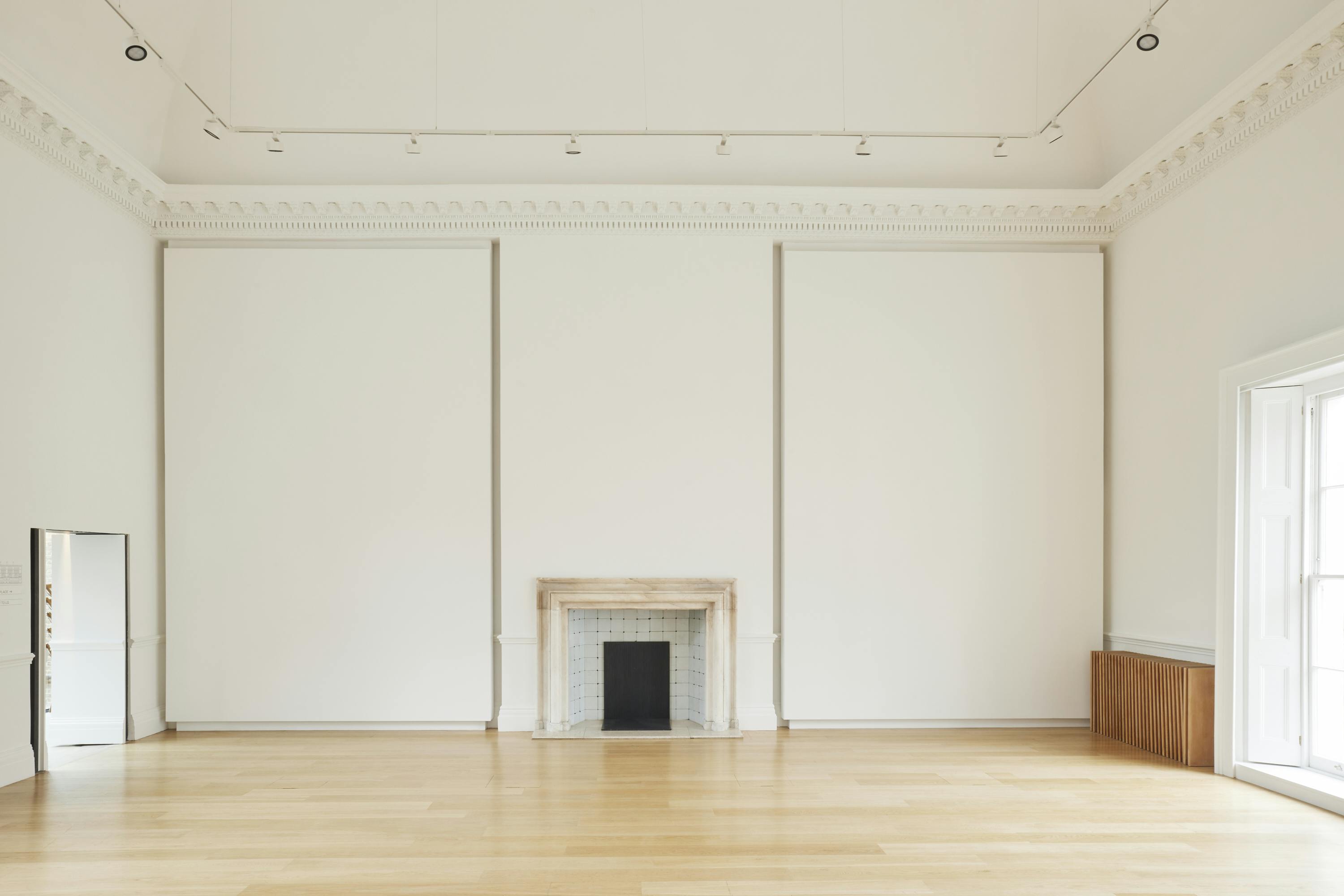 Spacious minimalist event space with high ceilings at The Lavery Studio, ideal for receptions.