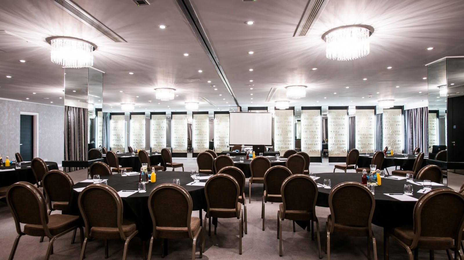 Crystal Room at Winchester Hotel: modern meeting space for conferences and workshops.