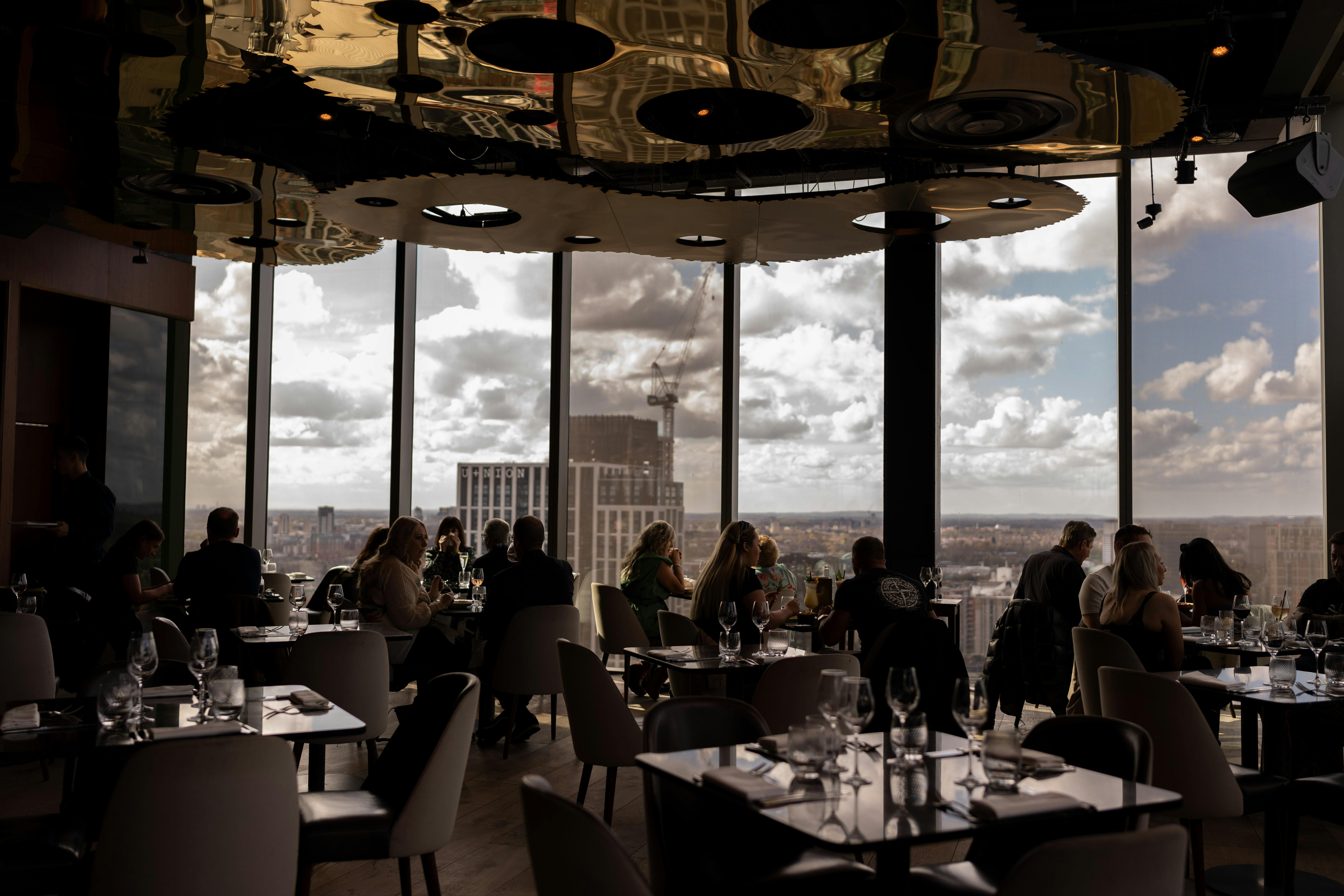 Sophisticated dining venue with city views for upscale events at 20 Stories Restaurant.