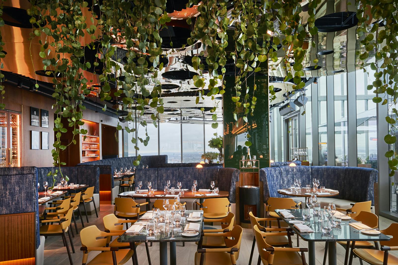 Upscale 20 Stories Restaurant with panoramic views, ideal for corporate dinners and events.