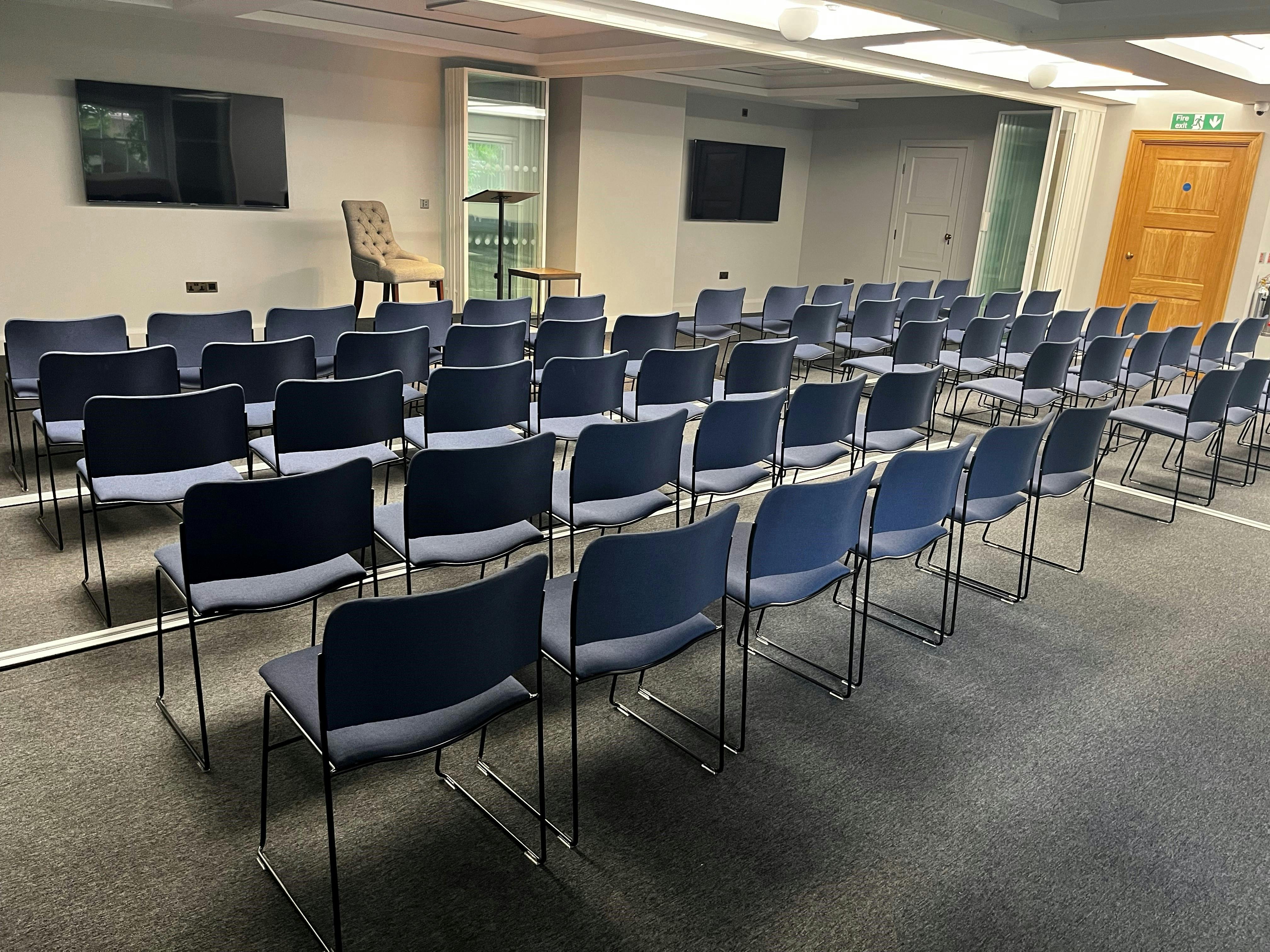 Third Floor Meeting space at Stationers' Hall, organized for a professional seminar.