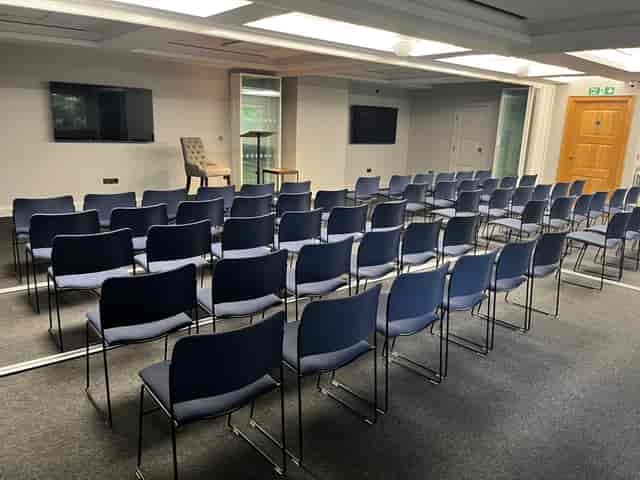 Third Floor Meeting space at Stationers' Hall, featuring organized seating for seminars.