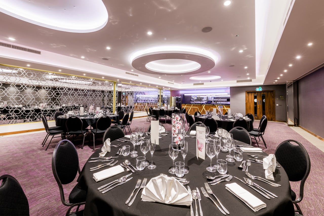 Elegant event space at The Raeburn, ideal for corporate gatherings and banquets.