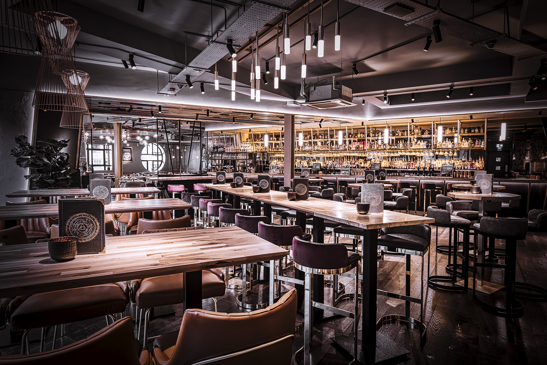 Modern bar area at The Alchemist Brindleyplace, perfect for events and meetings.