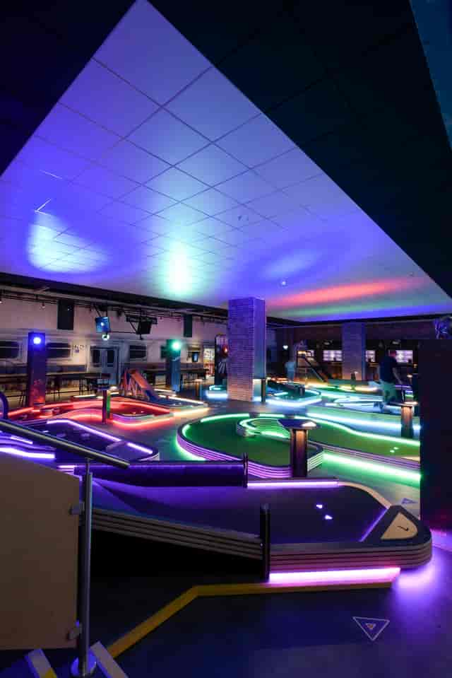Vibrant mini-golf venue at Gravity Wandsworth for corporate events and team-building.