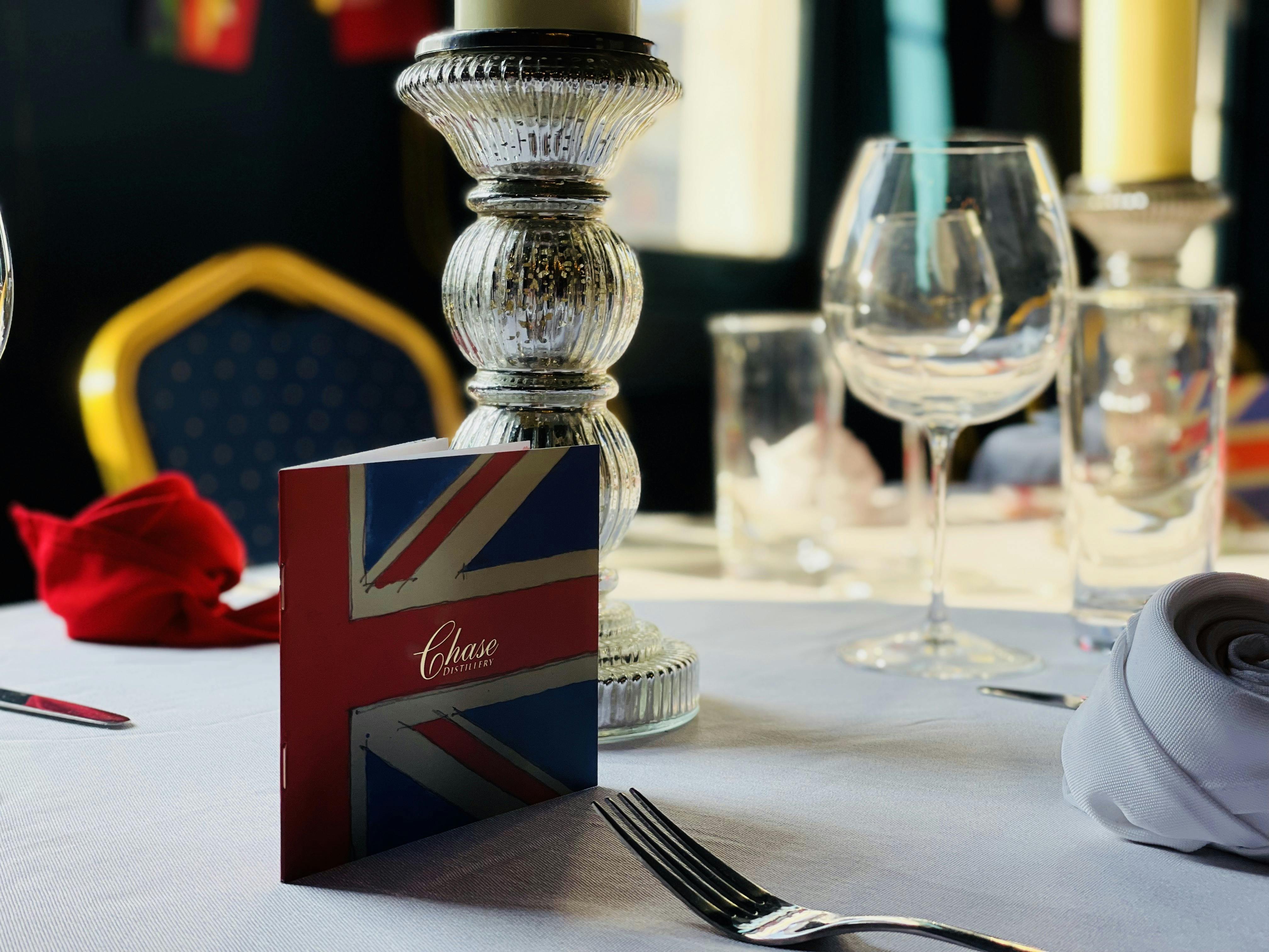 Elegant dining table at The Imperial Arms Lounge for formal British events.