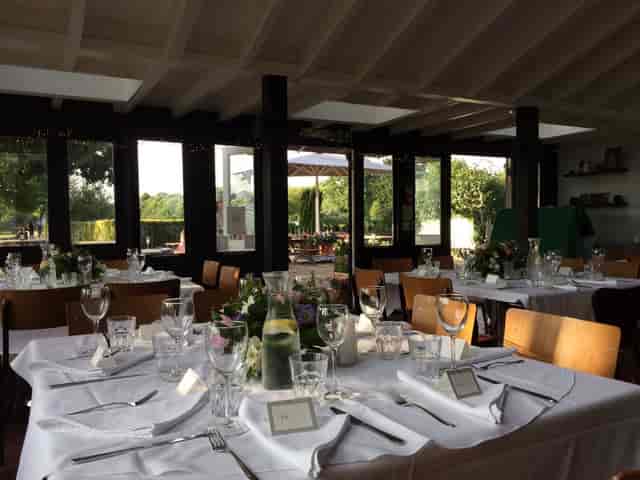 Elegant dining area at The Skylark Cafe, perfect for intimate events and formal dinners.