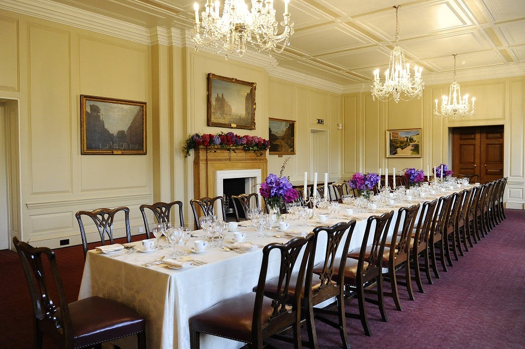 Elegant Luncheon Room in The Inner Temple, ideal for formal events and corporate dinners.