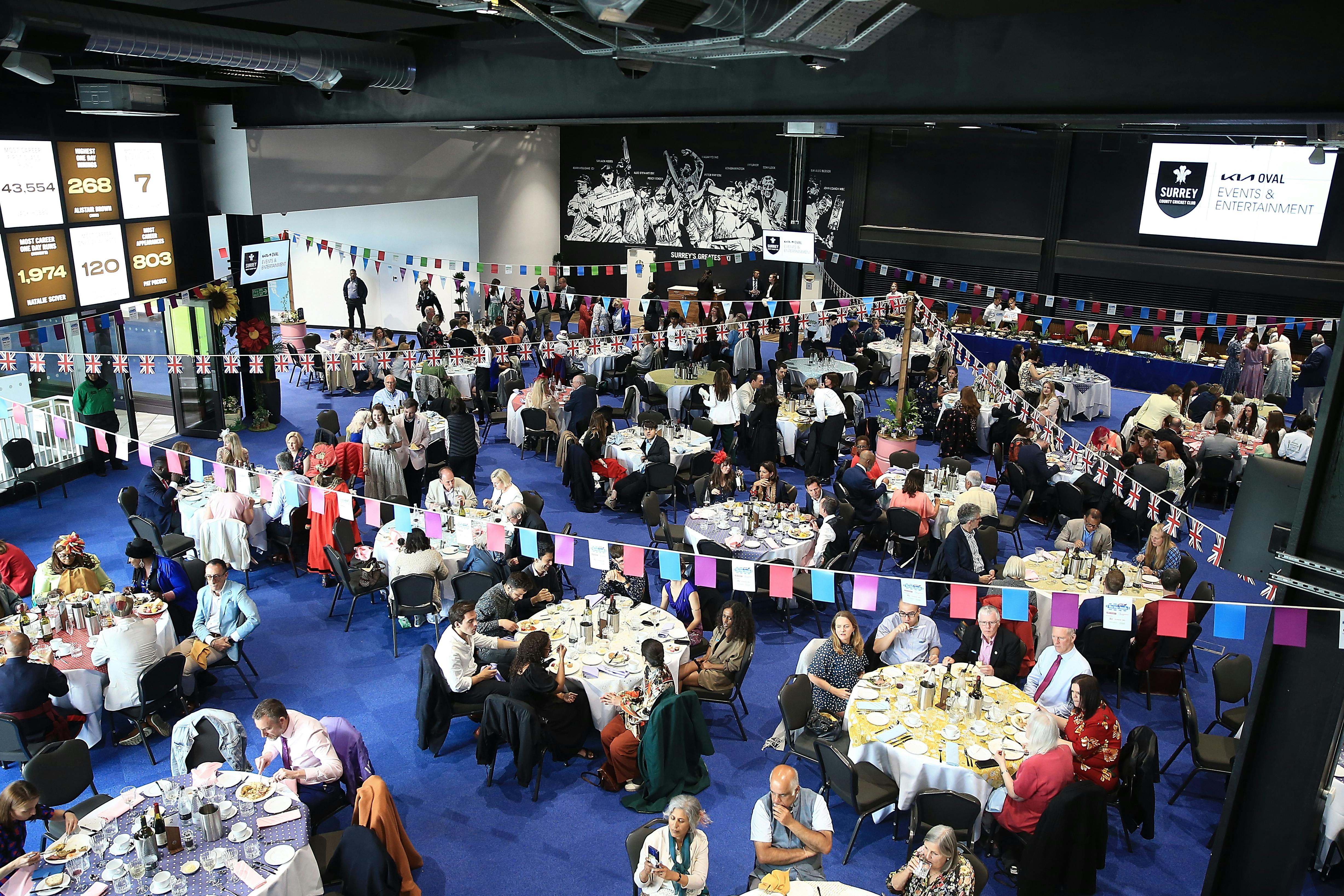 Duchy Suite at Kia Oval: vibrant event space for conferences and celebrations.
