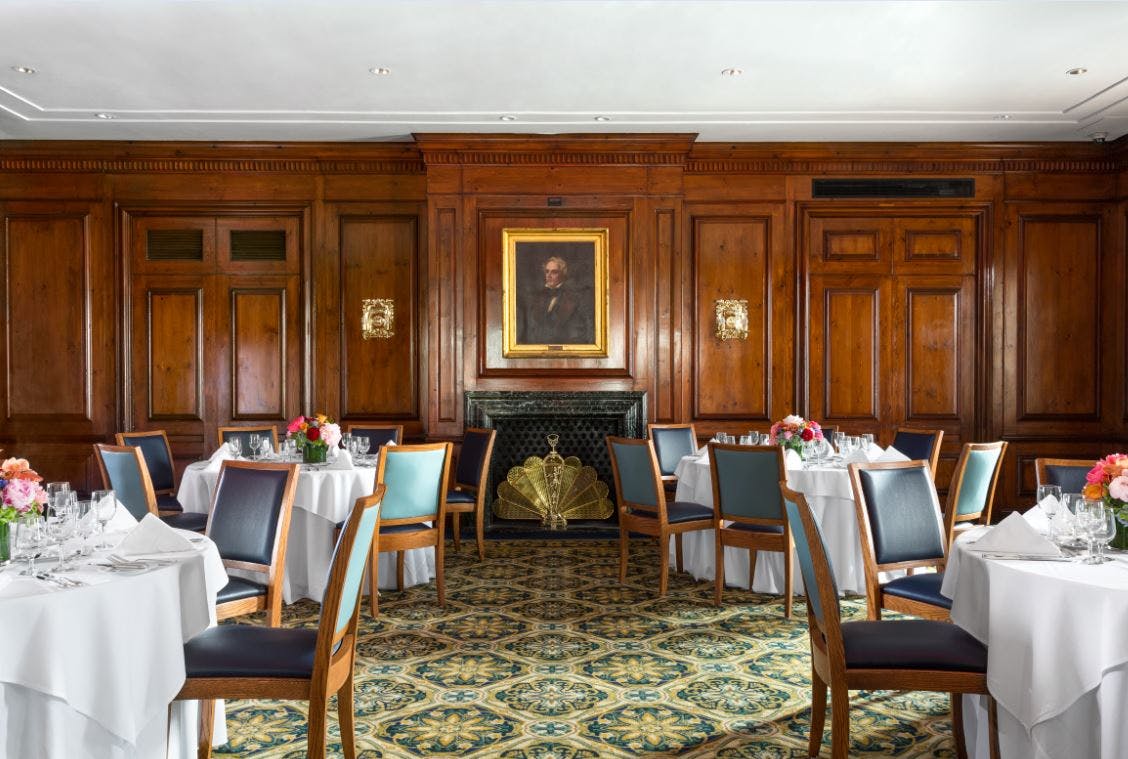 Elegant dining room at Yale Club, ideal for formal events and upscale gatherings.