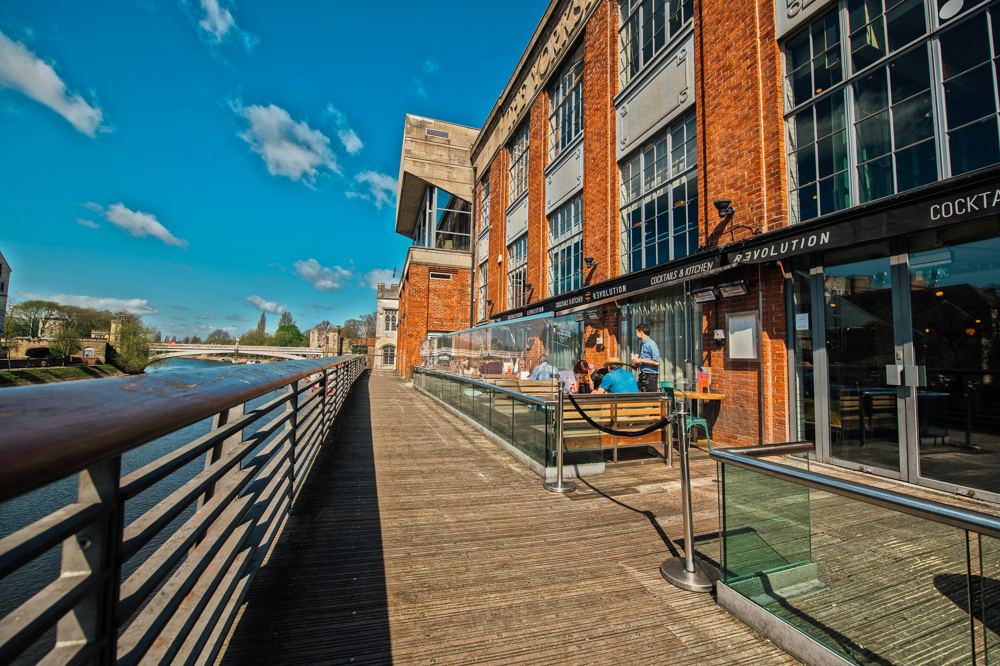 Vibrant riverside venue in Revolution York for outdoor corporate and social events.