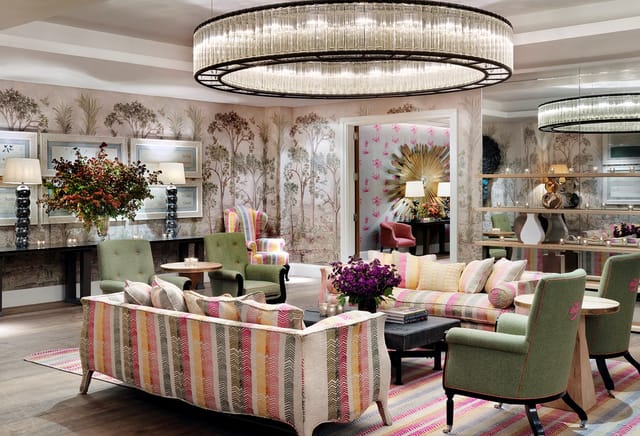 Elegant lounge at The Crosby Street Hotel, ideal for networking and small gatherings.