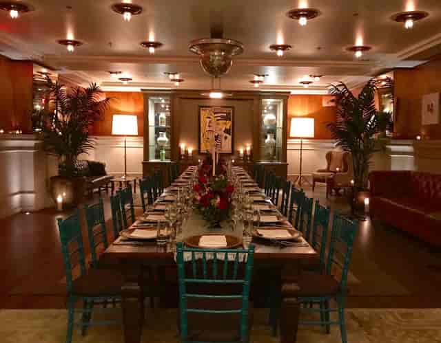 Elegant dining space at Soho Grand Hotel, perfect for corporate dinners and gatherings.