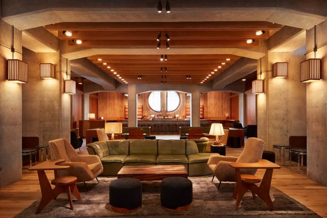 Stylish lounge at Ace Hotel Brooklyn, perfect for networking events and meetings.