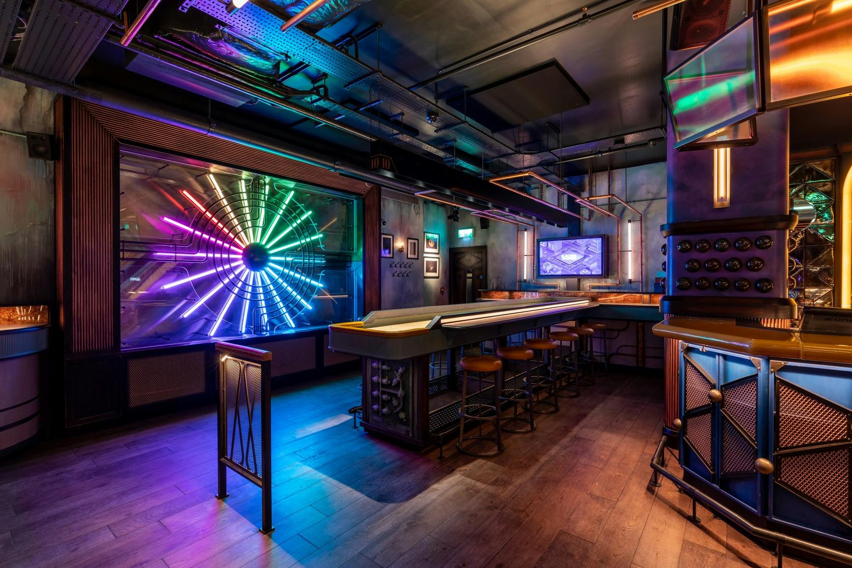 Vibrant event space at The Biberdorf, ideal for meetings and social gatherings.