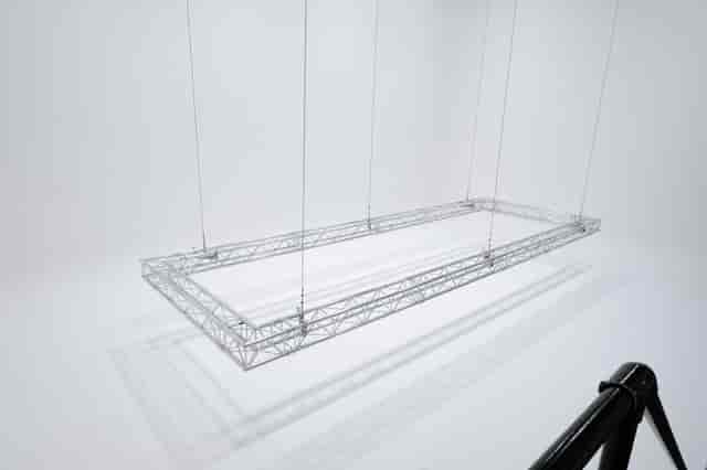 Infinity Stage at Sugar Studios with sleek suspended truss for events and audio rigging.
