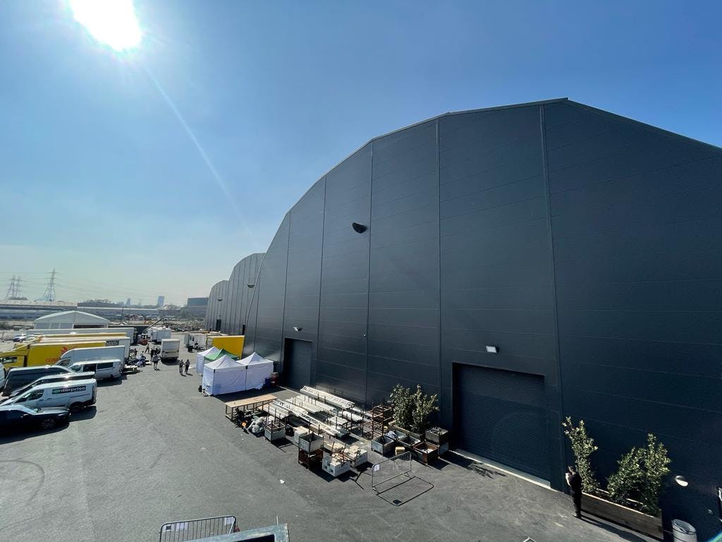 Modern industrial venue at Troubadour Meridian Water Studios for versatile events.