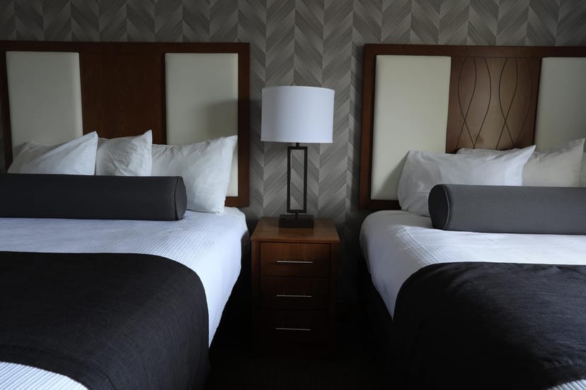 Crawford Room at Wisp Resort with two beds, perfect for meetings and conferences.
