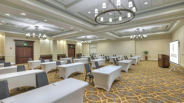 Meeting room at Sheraton BWI, classroom setup for professional events and workshops.