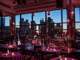 Stylish event space in Stanley H. Kaplan Penthouse with skyline view, perfect for celebrations.