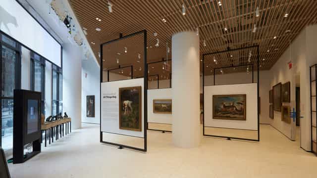 Modern art gallery at AKC Museum of The Dog, perfect for events and meetings.