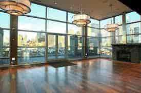 Spacious event venue at 399 Lafayette with city views, ideal for corporate gatherings and celebrations.