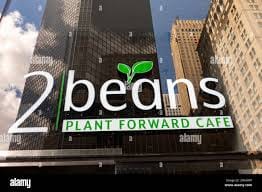 Modern café 2Beans with plant-forward menu, ideal for health-conscious events and meetings.