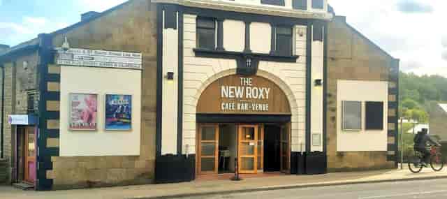 The New Roxy Café Bar entrance, ideal for events and gatherings.