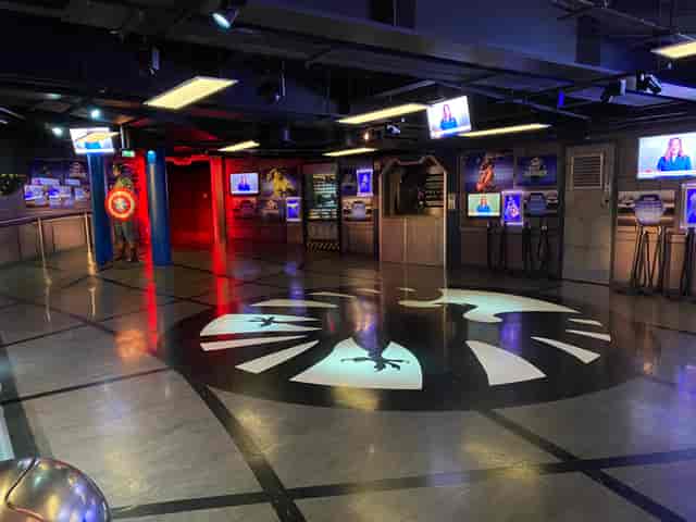 "Modern event space at Madame Tussauds for immersive movie experiences and networking."