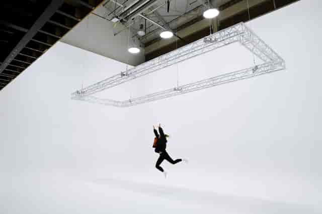 Infinity Cove cyclorama wall at Sugar Studios for high-impact production and stage design events.