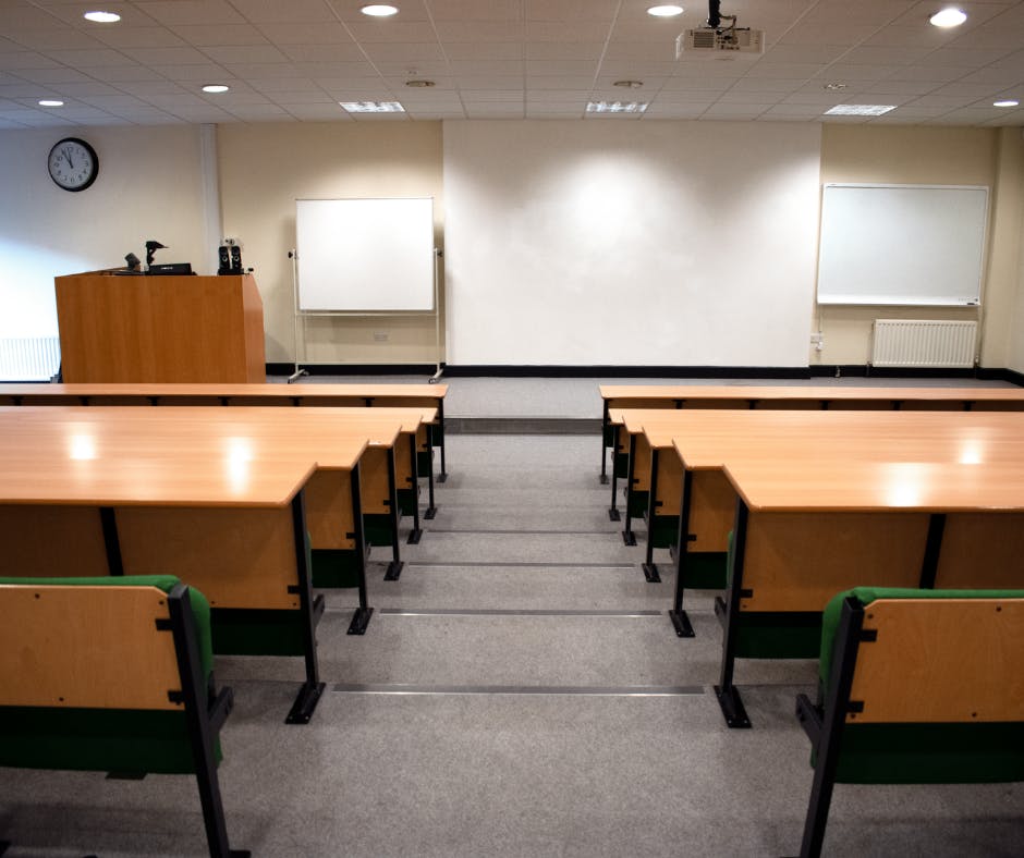 BCOM Lecture Theatre with tiered seating for engaging presentations and lectures.