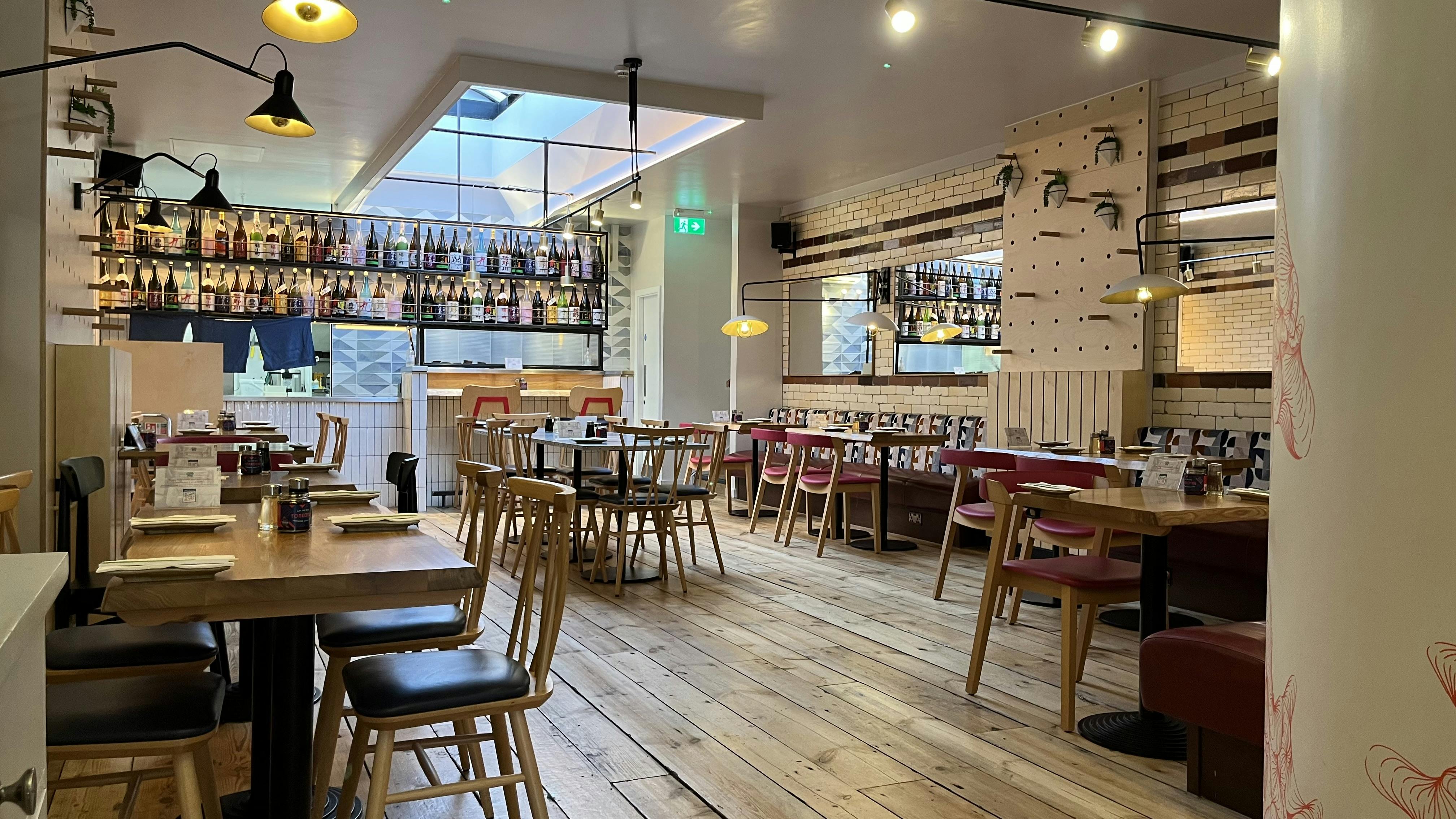 Modern Ramen Bar in Brighton, ideal for events with flexible seating and natural light.