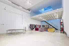 Stylish West Village garage loft entrance, ideal for corporate meetings and fashion events.