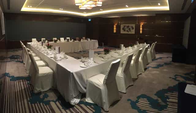 Meeting room 4 at The Westin Singapore, U-shaped layout for corporate events.