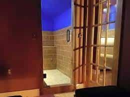 Serene DDBalance Wellness spa with calming blue lighting for wellness retreats and corporate relaxation.